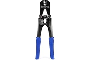 IWISS iCrimp IWS-1608M-C Herramientas de estampado multidiámetro para cable y manguitos de cable con cortador incorporado Funciona de 3/64 "a 1/8