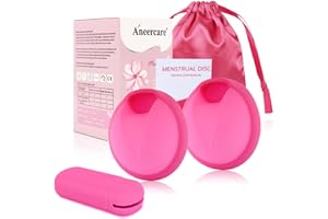 CLIUNT Menstruationsscheibe, Menstrual Disc, Wiederverwendbare Periodenscheibe, Wiederverwendbare Menstruationstassen, Alternative zu Tampons (Rosa S+L)