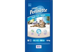 Litière Perlinette Christaux sac de 15 kg (33 litres) pour chats.