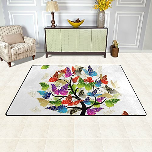 Bennigiry Kunstbaum Bereich Teppich Teppich Rutschfeste Eintrag Bodenmatte Fußmatten für Wohnzimmer Schlafzimmer 152,4 x 416 cm - 3