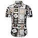 Produktbild Herren Hemd Trachten-Hemd Sommer Kurzarm Hemden Button Down Graphic Hemden Shirts PoloshirtsTops Flanellhemd T-Shirts (3XL, Gelb)