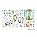Produktbild 114 Wandtattoo Ballon mit Freunden - in 6 vers. Größen - Kinderzimmer Babyzimmer Sternenhimmel Aufkleber niedliche Sticker süße Wanddeko Wandbild Junge Mädchen Aquarell - Größe 1250 x 700 mm