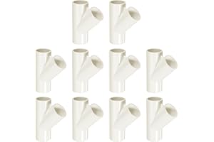 Kvartsman 10 stycken PVC-rörkontakter 20 mm 3-vägs 45 grader 0,8 tum koppling kanalkontakt kopplingskombination kabelrör rörm