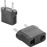 Amerikan Fiş &Ccedil;evirici Adapt&ouml;r | US to EU TR Priz D&ouml;n&uuml;şt&uuml;r&uuml;c&uuml; | 10A 250V G&uuml;venli Bağlantı | Siyah Seyahat Adapt&ouml;r&uuml; | Laptop, T