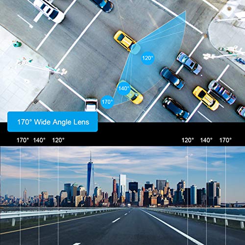 WiMiUS Dashcam Full HD 1080P Auto Kamera mit 170° Weitwinkelobjektiv, 2.45 Zoll LCD-Bildschirm Autokamera mit G-Sensor, WDR, Parkmonitor, Nachtsicht und Loop-Aufnahme - 4