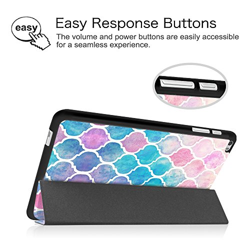 Fintie Huawei MediaPad T1 10.0 Hülle – Ultra Schlank Superleicht Ständer (SlimShell) Case Cover Schutzhülle Etui Tasche für Huawei MediaPad T1 10.0 LTE / WiFi (9,6 Zoll) Tablet-PC, Aquarell kariert - 8