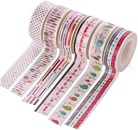 6 Rolls Washi Tape Set, Decorative Adhesive Tape for DIY Crafts,Beautify Bullet Journals ,Planners