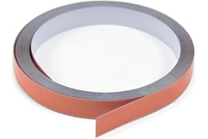 FIRST4MAGNETS Magnet Expert 12.5mm wide x 0.4mm thick Gloss White Steel Tape with Premium Self Adhesive ( 5m Roll )