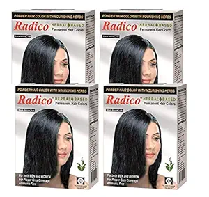 Radico Herbal Based Black Hair Color (Ammonia Free) - Set of 4