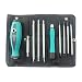 Produktbild qees Präzisions-Schraubendreher-Set 8 Stück magnetischer Repair Tool Kit mit 1 schwarz tragbaren Tasche für Computer, MacBook, Handy, PC, Game Konsole oder andere Elektronik gjtz01