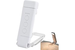 ZIYONIX Lampe de Lecture Rechargeable USB, Liseuse Lampe avec Clip pour Lire Dans le Lit, 3 Couleurs Protection des Yeux & 5 Luminosités Réglables en Continu, Cadeaux pour Lecteurs de Livres