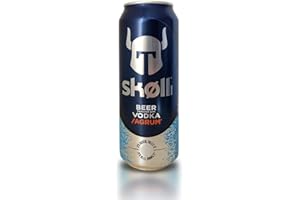 Skoll | Pack de Skoll Tuborg 50cl | Pack de 24x50cl | Bière aromatisée Vodka en Canette 50cl