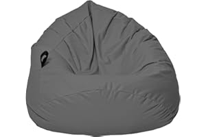 MB MILLINDABAG MILLINDABAG Kastanie Tropfenform Sitzsack für Kinder Jugendliche und Erwachsene Beanbag Kissen Indoor & Outdoor Gaminggeignet bereits gefüllt Sitzkissen Bodenkissen (Anthrazit, XL-Durchmesser 77 cm)