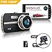 Price comparison product image SHISHUO Dash Cam Front and Rear - 4 Inch Big Screen 1080P HD IPS Display Vehicle Driving Recording Cameras with 16GB Micro SD Card, Built In G-Sensor, Motion Detection, Parking Monitoring