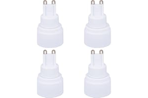CAXUSD 4pcs Lamp Bulb Adapter G9 to E14 Lamp Holder Converter White Light Bulb Base Adapter Screw Light Converter Accessories