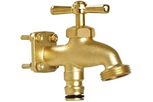 TERRE JARDIN - Gartenhahn aus goldfarbenem Messing｜Wasserhahn außen