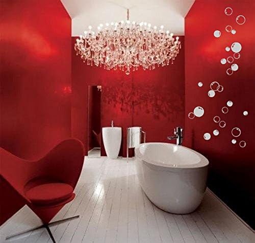 58 Bubbles Wall Bathroom Window Shower Tile Decorations Stickers Car Kids Decals (SILVER)
