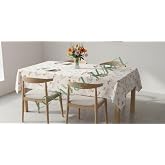 LOOM &amp; LAUREL Baskılı Yıkanabilir Masa &Ouml;rt&uuml;s&uuml; Mutfak Bah&ccedil;e Piknik Masa &Ouml;rt&uuml;s&uuml; Kırmızı Ağırlıklı &Ccedil;i&ccedil;ek Desenli (140x140)
