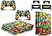 Produktbild GNG PS4 PRO Konsolen-Gehäuseaufkleber, Motiv: Lego Look, inklusive 2er-Set mit Aufklebern für Controller