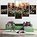 Produktbild Agreey Leinwand Wandkunst Bilder Wohnzimmer Modulare 5 Stücke Weiße Laternen Blumen Malerei Wohnkultur HD Drucke Poster, Unframed 40X60 40X80 40X100cm