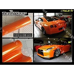 TECKWRAP Film Covering Orange Brillant Pearl 152 x 30 cm de Marque Vinyle adhésif thermoformable