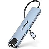 Lemorele Hub USB C Ethernet -9 in 1, Spazio Alluminio Adattatore USB C Hub con HDMI 4K,PD 100 W, 2 USB 3.0, SD/TF, Dati USB-C