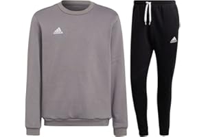 adidas Football Entrada 22 Survêtement Sweat-shirt Pantalon de Jogging Homme Gris Noir