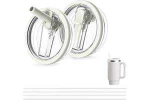 TAECHALINGO 2 Pcs Tapa de Repuesto de Vasos para Stanley,Tapa de Pajita A Prueba de Salpicaduras,Reutilizable, A Prueba de Fugas,Tapa de Repuesto para Vasos de 40 Oz (A)