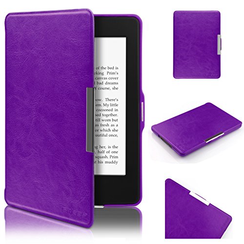 Kindle Paperwhite Hülle, Swees Ultra Slim Schutzhülle Smart Case für Amazon alle neue Kindle Paperwhite 2015 300 PPI 3.Generation/2014/2013/2012, mit Auto Sleep Wake Funktion, Lila