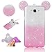 Produktbild Sycode Glitzer 2 in 1 Gradient Farbe Schutzhülle mit 3D Cartoon Maus Ohr Hülle Cover Schale Etui für Samsung Galaxy A5 2015-Rosa