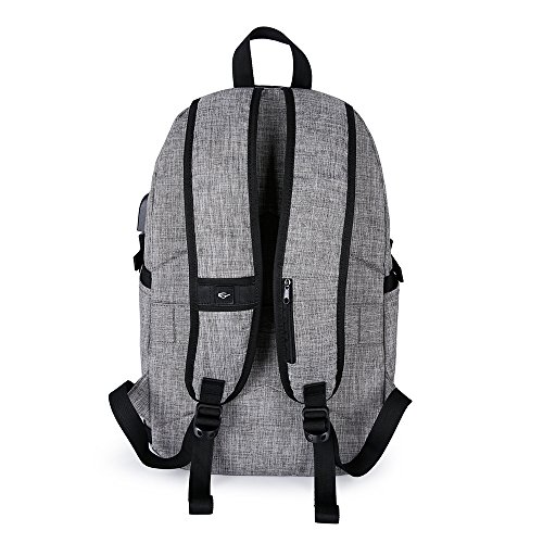 Business Laptop Rucksack 15 6 Zoll USB-Ladeanschluss Reisen Outdoor  Grau 1 