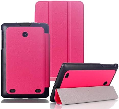 Tsmine LG G Pad V480 8-Inch Tablet Case - Premium Tri-fold Auto Sleep/Wake Up PU Leather Case Stand for LG G Pad 8.0 V480, Hot Pink
