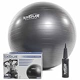Exercise Fitness Yoga Core Stability Balance Swiss Ball 65cm Anti Burst With 60 min of Professional online Video workouts & 2-Way-pump 100% LIFETIME GUARANTEE