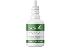 The Dog Doctors Clear Ear cleaning Drops - Stops itching, scratching, head shaking, Discharge & Smell Whilst Helping Combat Infection.