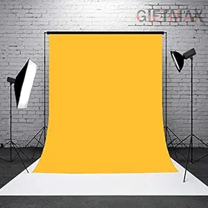 GiftMax Photography Backdrop Background Curtain Cloth LEKERA (Without Stand, Yellow Cloth)