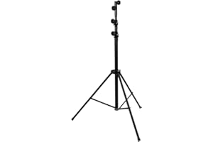 EUROLITE STV-60-WOT EU Stahlstativ schwarz | Lichtstativ, Made in EU, Maximallast 30 kg, Höhe 150-315 cm