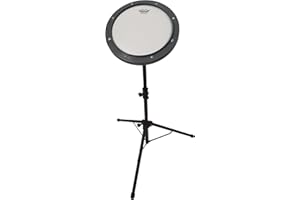 ROCKSTAR MUSIC Rockstar - Pad Practicas 8" Remo RT-0008-00 con Soporte Negro. Caja Almohadilla Sorda Aprendizaje Silenciosa- Rockmusic
