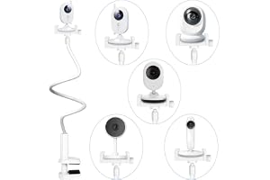 OFFCUP Baby monitorhållare, babykamerafäste och kortplats, flexibelt monteringsstativ för babymonitor kompatibel med 1/4 skruv babymonitorer kamera för spjälsäng (80 cm)