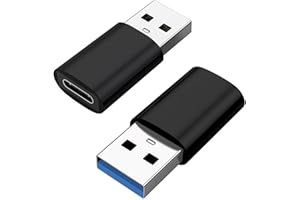 MONLUKY USB to USB C Adapter Adaptor USB 3.0 A to USB C Type C Female to A Male Charger Cable Converter for iWatch MacBook iPhone Airpods iPad CarPlay Galaxy, Charging Data Transfer 5 Gbps, 2 Pack, Aluminum