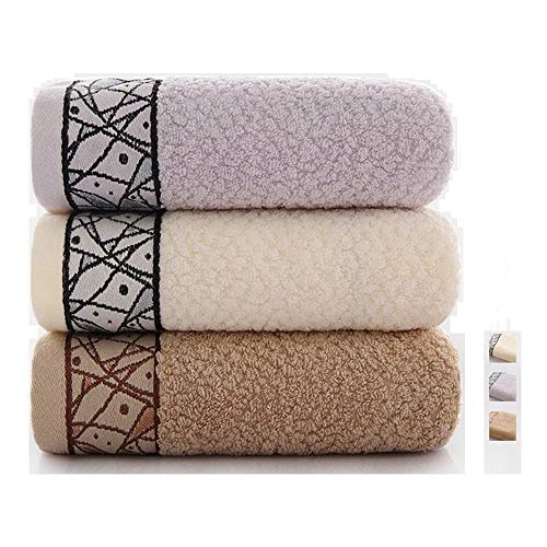 Preisvergleich Produktbild DZANS Handtuch, 3 × Waschlappen, Einfach Und Stilvoll, Langlebiger Saugfähiger