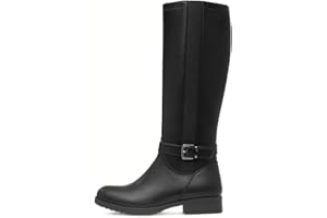 Lilley Womens Black Zip Up Knee High Boot