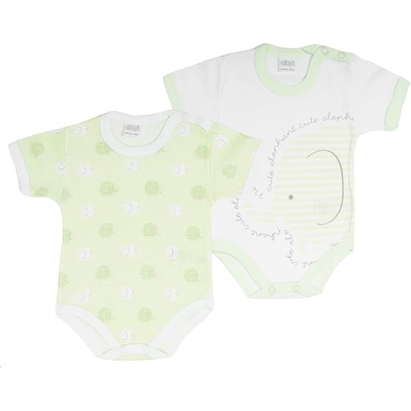 Body Americano Neonato In Cotone 100% - Confezione Da 2 Pezzi, Spalla Larga, Fantasie Stagionali