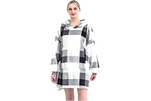 EA ARENA Hoodie Blanket,Oversized Ultra Soft Sherpa Fleece Warm Cosy Oversized Wearable Giant Sweatshirt Throw Onesize Fits All For Women Girls Adults Men Boys Kids Big Pocket