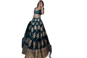 Futra Gabha Womens Party/Wedding Wear Lehenga Choli | Indian Designer Mehandi Special Green Lehenga Choli Set