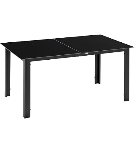 VidaXL Gartentisch 150x90x75 Cm Gehärtetes Glas Po Produktbild-Vorschau 4