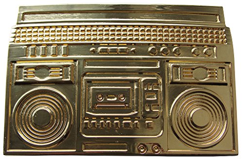 Preisvergleich Produktbild Rebel Gürtelschnalle BOOMBOX GOLD Ghettoblaster Buckle