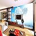 Produktbild Xbwy Custom 3D Foto Tapete Zimmer Wandbild Winter Der Baum Schnee Landschaftsmalerei Foto Sofa Tv Hintergrund Vliestapete Wandbild-200X140Cm