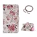 Produktbild Schutzhülle für Huawei G8 / GX8, GOCDLJ Ultra Thin PU Leder Flip Cover Tasche Ledertasche Handytasche Hülle für Huawei G8 / GX8 Buchstil Handyhülle Protective Case Etui Bumper Schale Wallet vollständig schützende mit Magnetverschluss Ständerfunktion ID Karte Slots Pouch Soft Silikon Backcover Rückseite shell kunstlederhülle + Chinesischer Stil Rote Armbänder Design Rosa Rosen
