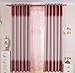 Produktbild Ein Gardinenschal Neo-Klassisch Solide Wohnzimmer Polyester Material die Vorhänge Fensterdekoration Dekoration für die Haus für die Fenster 1pc(200x220cm) Pink