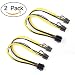 Produktbild Grafikkartenkabel, VILICONTY 2 Stück 6 Pin auf 2x 8(6 + 2) Pin PCIe Express Power Verlängerungskabel (2 Stück, 8P bis 2x 8P, 30cm)